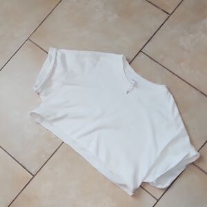 ALO Yoga White Crop Top Size Small